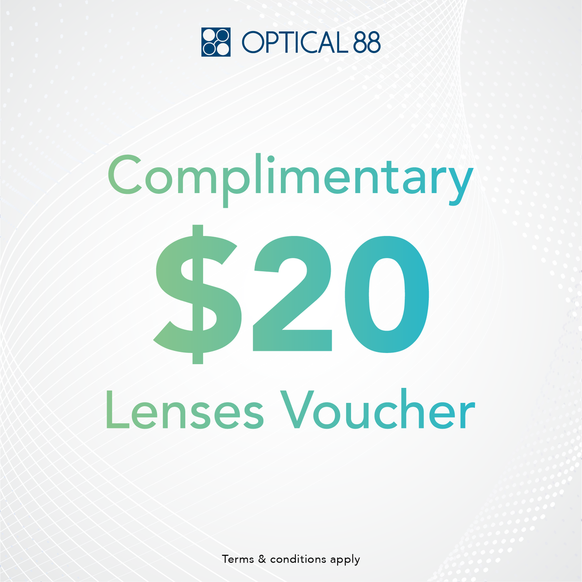 20 LENSES VOUCHER OPTICAL 88 Optical 88
