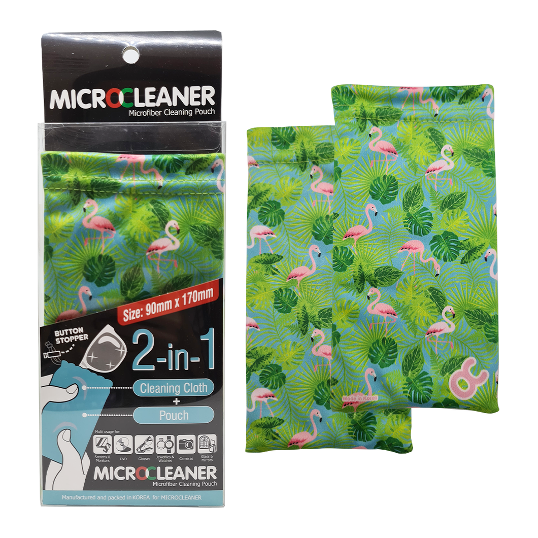 MICROFIBER CLEANING POUCH - FLAMINGO