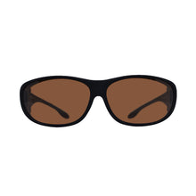 Load image into Gallery viewer, MATT BLACK POLARIZED COVER SUN GLASSES POLARIZED BROWN
