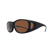 Load image into Gallery viewer, MATT BLACK POLARIZED COVER SUN GLASSES POLARIZED BROWN
