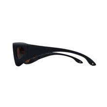 Load image into Gallery viewer, MATT BLACK POLARIZED COVER SUN GLASSES POLARIZED BROWN
